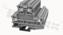 DIN screw terminal block, 2-level, for wire 0.2-4.0mm2; grey;  AWG 28-12; 500V 24A;