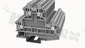 Złącze na szynę DIN z zaciskiem śrubowym;2 poziomowe;4 zaciskowe;szary; na kabel 0.2-4.0m2; AWG 28-12; 500V 24A