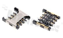Podstawka karty Micro SIM; 6-stykowa; SMD; z ogranicznikiem wsuwanej karty