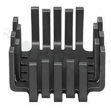 Heatsink; moulded TO-3; 64x64x32mm; black; anodized aluminium Al 99.5; RoHS.