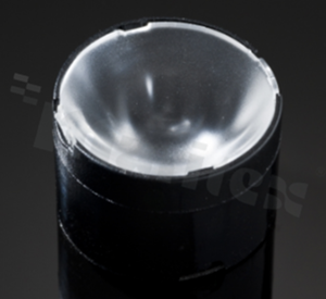 Lens for LED high power; angle: 10 to 16 degrees FWHM; Number of LEDs: 1; Dimensions: round 22mm; Height: 14.7mm; meterial: PMMA; PC; Fastening: tape