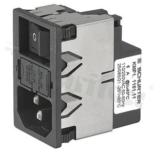 Moduły wejściowe zasilania (PEM); KMF1.1211.11; Quick Connect; 3; Panel, Snap-In; Receptacle