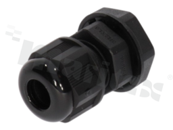 Dławnica kablowa M12; nylonowa; M12x1,5 3- 6,5mm; czarna; F1 UV odporne