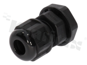 Dławnica kablowa M12; nylonowa; M12x1,5 3- 6,5mm; czarna; F1 UV odporne