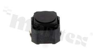 Przełącznik Tact Switch; SMD; wymiary korpusu 6.0x6.0; h=5mm; pionowy; o sile nacisku 250gf; przycisk okrągły