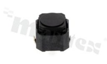 Przełącznik Tact Switch; SMD; wymiary korpusu 6.0x6.0; h=5mm; pionowy; o sile nacisku 250gf; przycisk okrągły