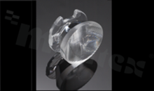 Lens CA12000_EMILY-O-WAS, FWHM ab. 45x10 degree oval beam for wall washing, diameter: 26mm, height 15 mm, for LED HighPower CREE, Ledil