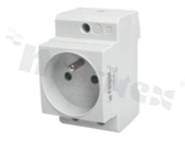 Modular socket for Din-rail; grounded; for wire 2,5-16mm2; 250V/16A