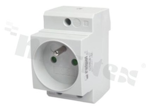 Gniazdo wtyczkowe na szynę DIN; z uziemieniem; na przewód 2,5-16mm2; 250V/16A