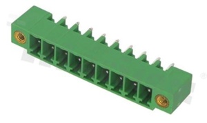 Listwa zaciskowa rozłączalna; w rastrze 3.81mm; 9-torowa; męska; pionowa; z zaczepem śrubowym; UL 300V/10A; TUV:300V/10.5A