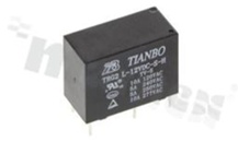 Electromagnetic relay; contact rating current 10A; coil voltage 5VDC; make contact (1A); 5A/30VDC; 5A/240VAC