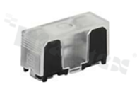 SMD fuse holder with glass FSF 5×20mm quick-acting F fuse; 500mA; 250V AC; with cover; 22.7×10.8×13.2mm; -40+85 deg.C