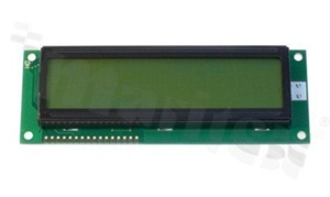 Display LCM; LCD 16x2 chars; STN yellow-green Y/G with LED backlight yellow-green Y/G; view 6:00;