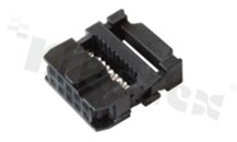 Złącze kablowe; w rastrze 2.54mm; 26-stykowe; żeńskie; do przewodu wstążkowego AWG#26-#28; 3-częściowe