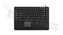 Klawiatura silikonowa IP67; 87 klawiszy + 12 klawiszy funkcyjnych; touchpad; USB; wymiary 343 x 228 x 12 mm