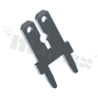 Flat terminal; male; 6.4x0.81mm; THT; tinned brass