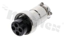 Microphone plug; 4 contacts; Female; straight; for cable
