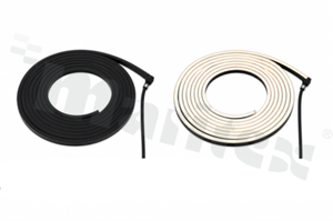 Taśma LED; typ black Neon; horizontal bending; biała neutralna; 4000K; CRI min. 90; 24V; szerokość: 6 mm; wysokość: 12 mm; 120 LED/m; 10 W/m; IP67; cięcie co 50 mm; bottom entry; rolka 5 m