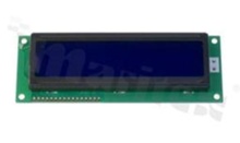Display LCM; LCD character; 16x2 chars; STN blue negative; white LED backlighting; view 6:00