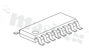 Integrated system, driver LED; housing: SOP16-150-1.27; number of channels: 8; output current: 5-120mA; supply voltage: 3.3-5V