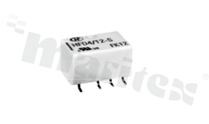 Przekaźnik elektromagnetyczny; prąd znamionowy 2A; napięcie cewki 3VDC; podwójny styk przełączny (2C); moc cewki 140mW; 2A/30VDC; 0.5A/125VAC; wersja SMT