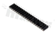 Listwa stykowa do PCB; w rastrze 2.54 mm; 1x20 styków; montaż: THT; żeńska; prosta; jednorzędowe
