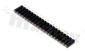 Pin Header; pitch 2.54mm; 1x20 pins; assembly: THT; female; straight; single row