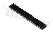 Listwa stykowa do PCB; w rastrze 2.54 mm; 1x20 styków; montaż: THT; żeńska; prosta; jednorzędowe