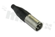 Connector: XLR; AC; plug; male; 15A; 133V; PIN: 3; 14AWG; 6.5-8mm; straight; IP40