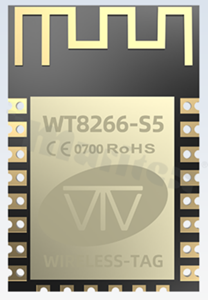 Module; Wi-Fi; 2400MHz; HSPI/PWM/IR/ADC/I2C/UART/I2S; ESP8266; 50KB SRAM; built-in antenna; 3.3-3.3V; SMD