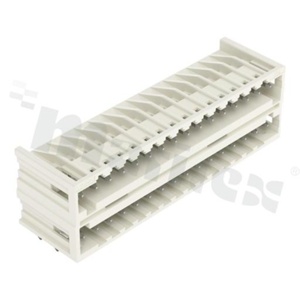 Wtyk kątowy;2 piętrowa;kątowy; raster 3.5mm; 32-biegowy; 100% ochrona przed błędnym połączeniem; jasnoszary; 300V/10A