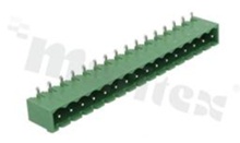 Listwa zaciskowa rozłączalna; w rastrze 5.00mm; 16-torowa; męska; kątowa; zabudowana; UL 300V/16A; TUV:300V/20A