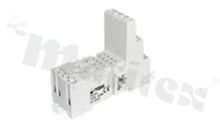 Socket for relay R2N; 12A; 8 pins; Mounting: DIN; 12A/300 VAC