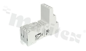Socket for relay R2N; 12A; 8 pins; Mounting: DIN; 12A/300 VAC