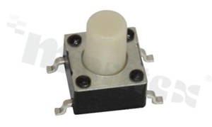 Tact Switch; SMD; dimensions 6.0x6.0; h=8.0mm; vertical; operating force 250gf; button: round