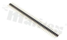 Listwa stykowa do PCB; w rastrze 2.54mm; 1x40 styków; montaż: THT; męska; prosta; jednorzędowe
