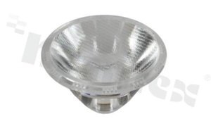 Lens for LED high power; angle: 30 degrees ; Number of LEDs: 1; Dimensions: round 28.8mm; Height: 18mm; material: PMMA; PC; Fastening: glue