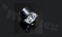 Lens for LED high power; angle: 52 to 88 degrees FWHM; Number of LEDs: 1; Dimensions: round 10mm; Height: 7mm; meterial: PMMA; PC; Fastening: glue; pin