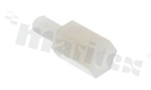 Tulejka dystansowa; plastikowa; sześciokątna; gwint M3x0.5 wewnętrzny-zewnętrzny; wysokość dystansu 8.0mm