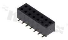 Listwa stykowa do PCB; w rastrze 2.00mm; 2x7 styków; montaż: SMD; żeńska; prosta; dwurzędowe; H=4.0mm