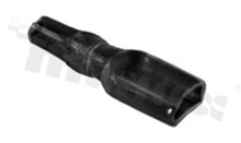 Insulation sleeve for flat connector 4.8 terminal; max cable OD=3.5mm L=23mm W=5.8mm; black