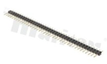 Listwa stykowa do PCB; w rastrze 2.54mm 1x40 styków; montaż THT; męska; prosta; jednorzędowe; 3.0/2.54/6.0 mm