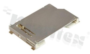 Podstawka Secure Digit/MMC "short"; krótka ; SMD; wym. 27.7x16.50x2.25 mm