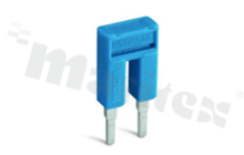 Bridge for 2002 series through terminal blocks; 2-track; blue; 800V/14A