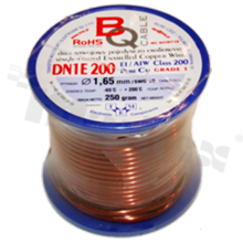 Insulated winding wire; with one layer of enamel insulation; diameter 1.65mm; SWG 16; -65+200 deg.C; 13m; 250g.