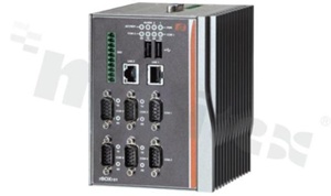 Robust Din-rail Fanless Embedded System with AMD LX800 +CS5536AF; 6 IsolatedCOM; 1 Isolated DIO; Wide temperature operation -40+70C; 2 USB ports; VGA port; 2LAN z Magnetic Isolation Protection; supply 12-48V