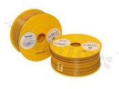 Przewód pojedynczy LGY/H05V-K; z wielodrutową miedzianą żyłą; żółty/brązowy; przekrój 2.50mm2; AWG 14; 500V; -40+105 st.C; 50m.