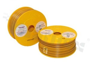 Single wire LGY/H05V-K; with copper multi-strand; yellow/brown; cross section 2.50mm2; AWG 14; 500V; -40+105 deg.C; 50m.