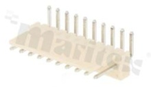 Header for PCB; pitch 2.54mm; 8-contacts; THT; male; side entry; 250V/3A