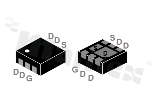 Tranzystor: P-MOSFET; unipolarny; -30V; -12A; 0.03ohm; 7.1W; -55+150 st.C; SMD; DFN2X2-6